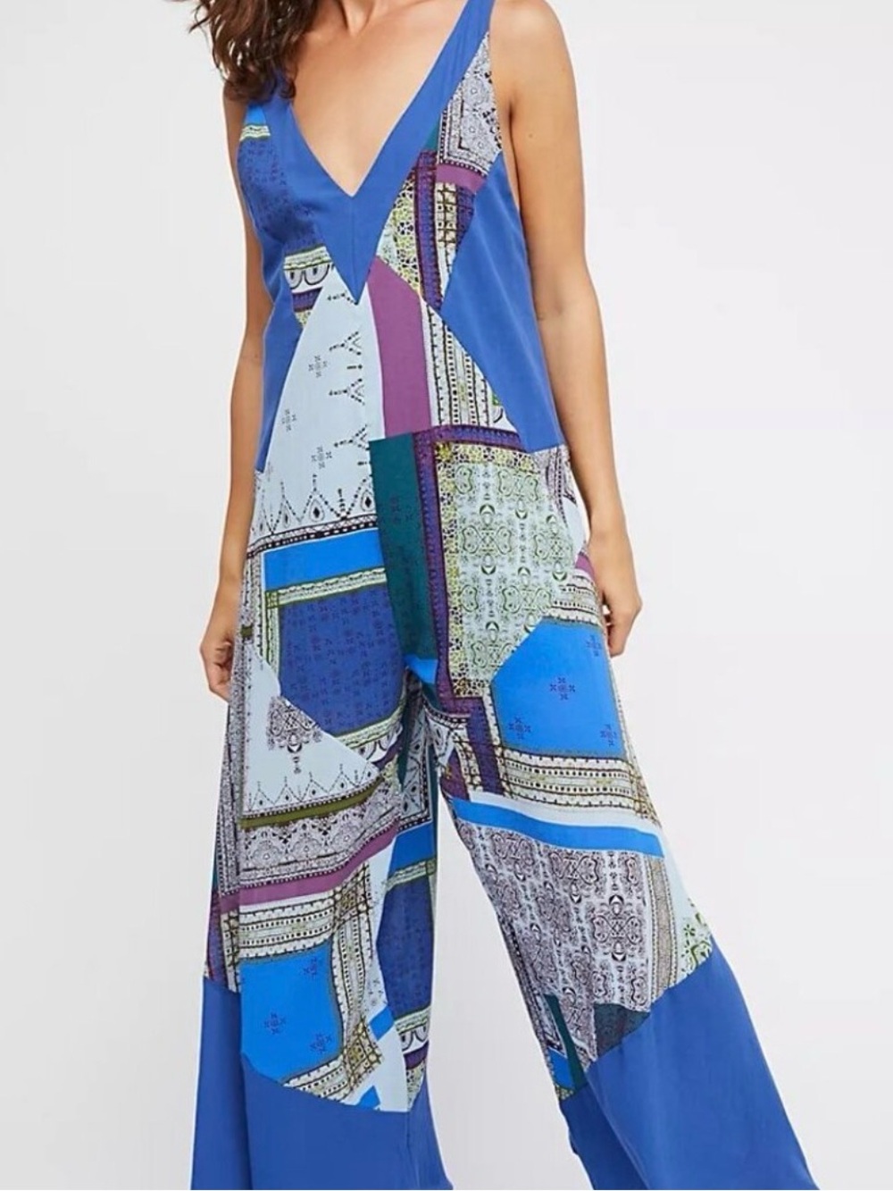 Free People all patched up jumpsuit